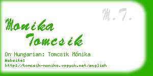 monika tomcsik business card