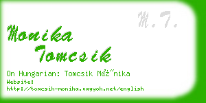 monika tomcsik business card